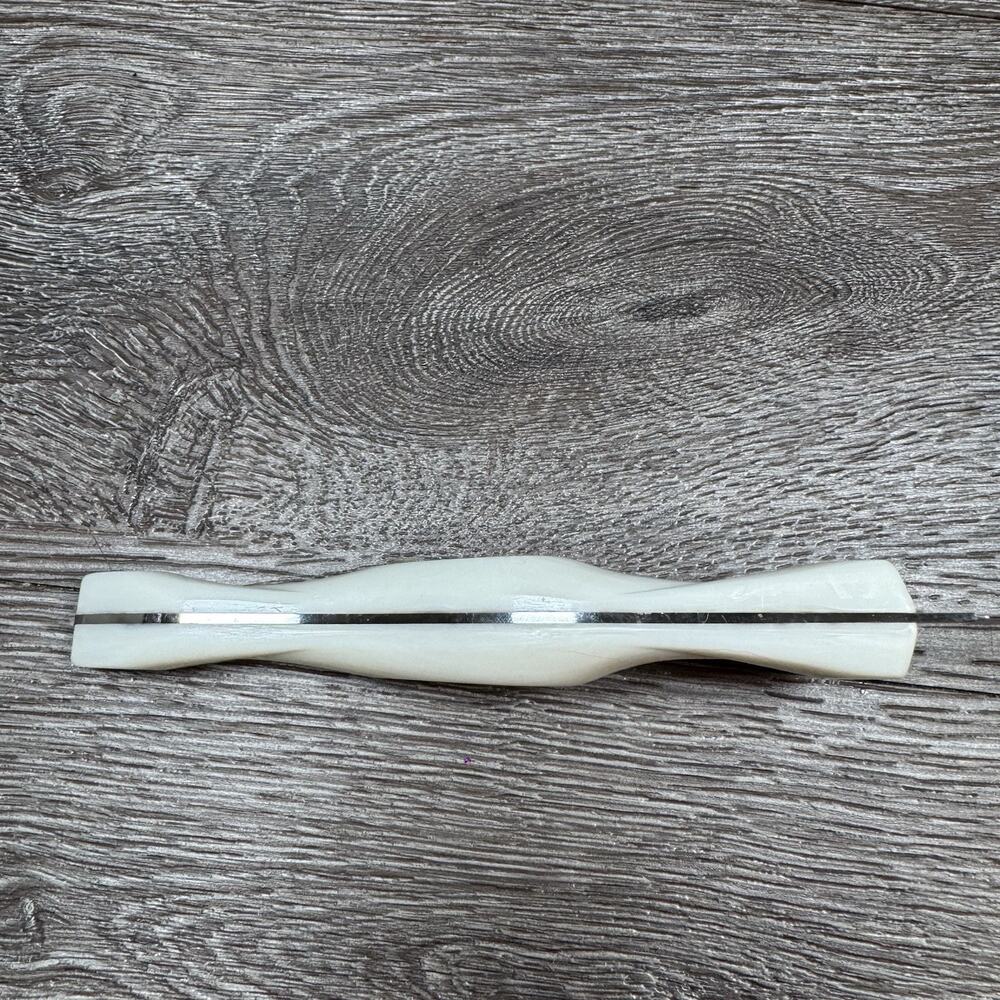CUTCO 1729 JG Meat CARVING KNIFE Serrated 7" Blade WHITE PEARL Swirl 12" USA - Picture 10 of 11
